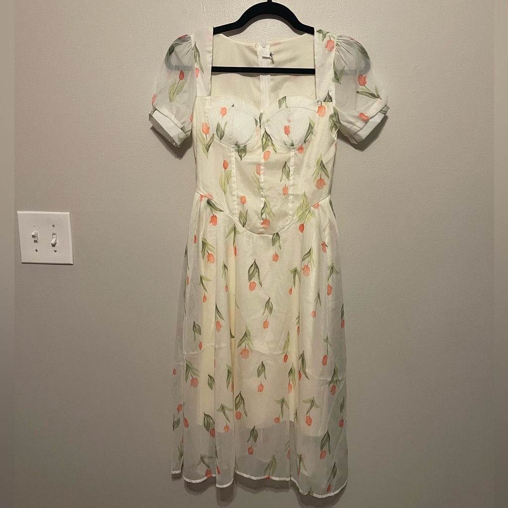 Strawberry Brand Rose Print Dress